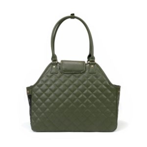 Paris Quilted Pet Carrier in Olive